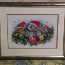 Работа «Рождественские совята оформленные»