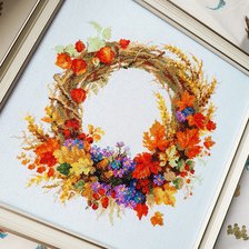 Работа «Венок с пшеницей от Риолис»