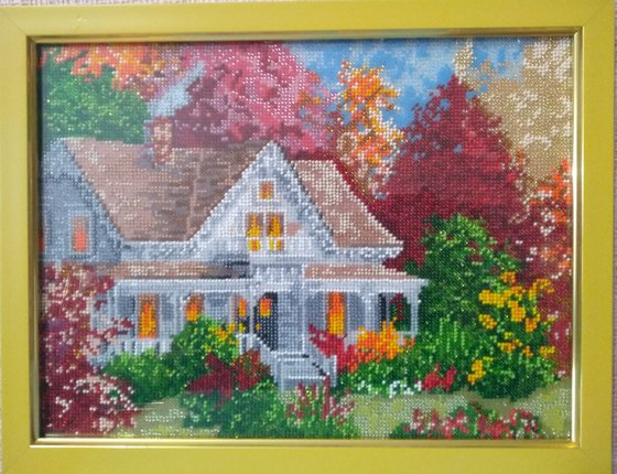 Работа «"Домик мечты". Вышивка бисером.»