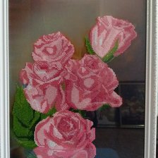 Работа «"Розы". Вышивка бисером.»