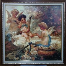 Работа «"Купидоны в саду" Счетный крест.»