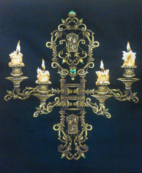 Работа «"Вечер при свечах" 43х48см, к.14, 21цв.»