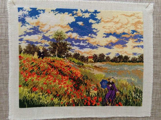 Работа «Гобелен Гобленсет « Маковое поле» по картине К Монэ.»