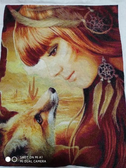 Работа «Девушка с лисичкой»