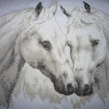 Работа «ПАРА БЕЛЫХ ЛОШАДЕЙ»