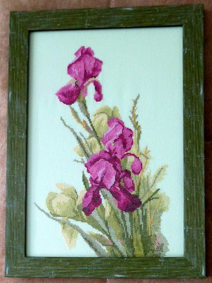 Работа «Лиловые ирисы.»