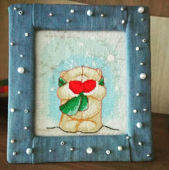 Работа «Мишка в варежках»