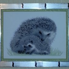 Работа «Crystal Art ( Чаривна  Мить ) Ежики ВТ -134»