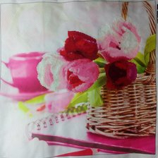 Работа «" Тюльпаны в корзине" от Белоснежка»