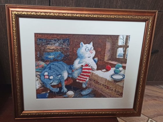 Работа «Синие коты_домашний уют»