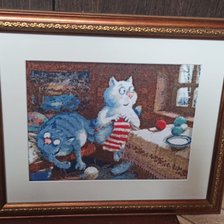 Работа «Синие коты_домашний уют»