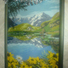 Работа «,,Озеро в горах Швейцарии,,»