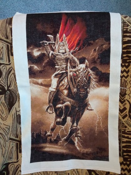 Работа «по мотивам картины Ожиганова  "Перун"»