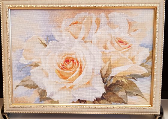 Работа «Нежные розы»