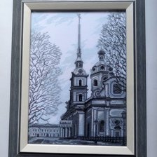 Работа «Петропавловский собор из триптиха "Графика Санкт-Петербурга"»
