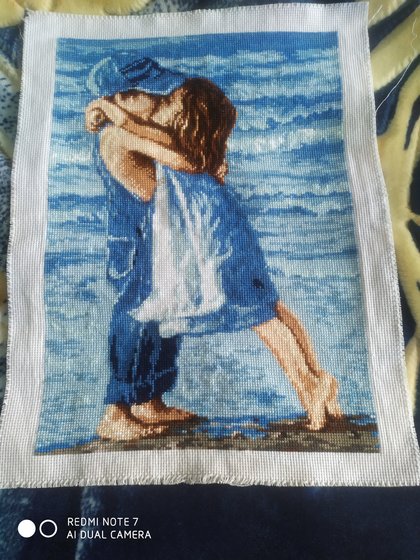 Работа «Девочка с мальчиком на море»