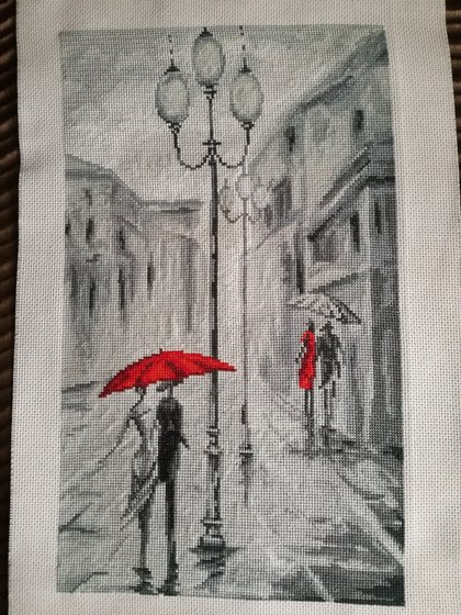 Работа «Прогулка под дождём»