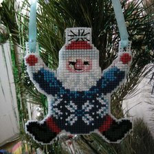 Работа «"Дед Мороз" по схеме из журнала "Вышиваю крестиком".»