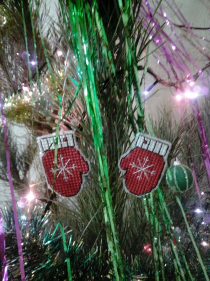 Работа «"Варежки" по схеме из интернета.»