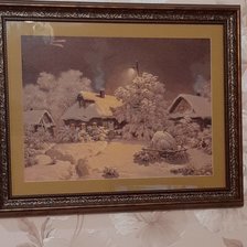 Работа «"Шоколадная ночь" в багете (по картине И. Сахарова, схема Химеры»