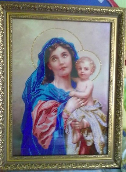 Работа «Мадонна,бісер»