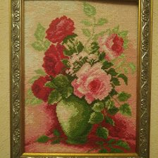 Работа «РОЗЫ. Канва с рисунком»