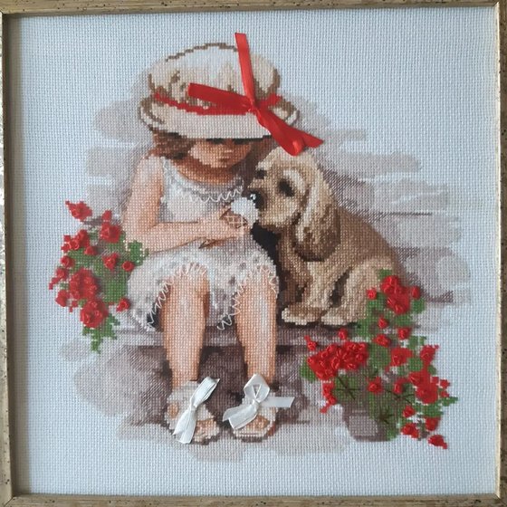 Работа «Девочка с собакой»