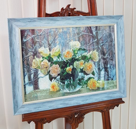 Работа «Зимние розы»