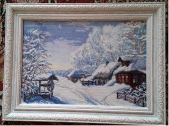 Работа «зима в деревне»