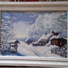 Работа «зима в деревне»
