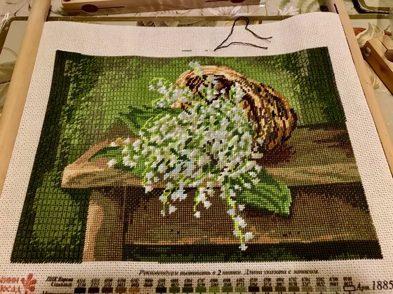 Работа «Весенний букет ландышей»