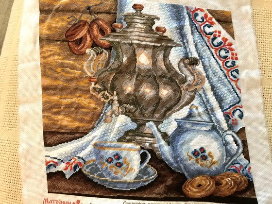 Работа «Самовар. Вечернее чаепитие .»