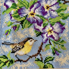 Работа «Птичка на веточке . Привет весне .»