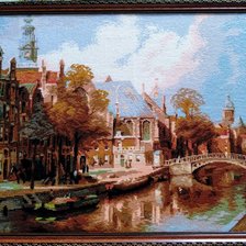 Работа «Амстердам. Старая церковь и церковь Св. Николая Чудотворца»