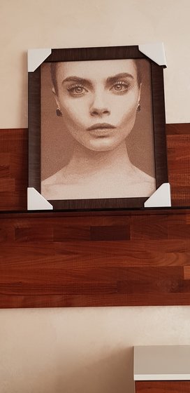 Работа «Портрет фотомодели Кары Делевинь»