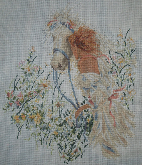 Работа «Из старых запасов схем и остатков канвы по схеме Lanarte»