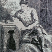 Работа «Автандил пишет письмо Тинатин»