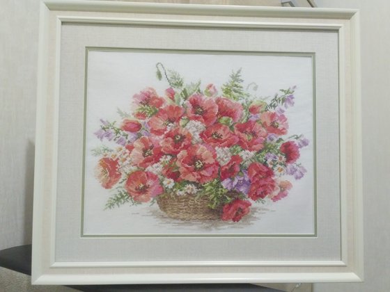 Работа «Корзина маков»