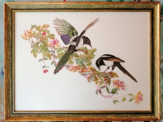 Работа «Сороки от Thea Gouverneur 1075А»