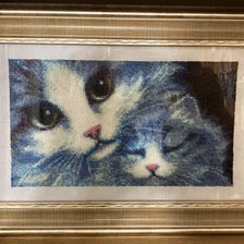 Работа «Кошка с котёнком»