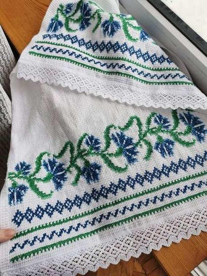 Работа «Славянский рушник "Васильки"»