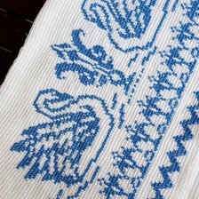 Работа «Славянский свадебный рушник  "Лебеди»