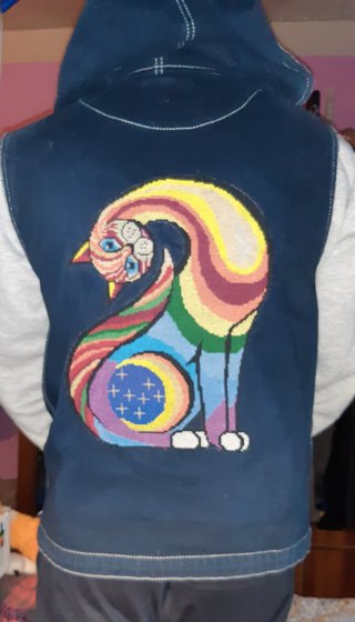 Работа «Радужная кошка»