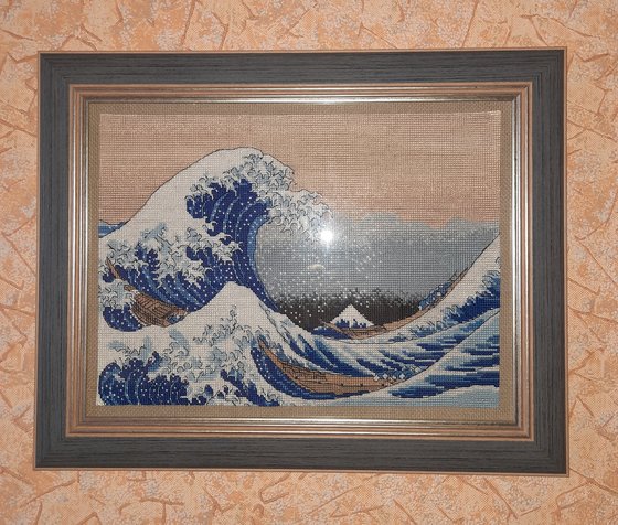 Работа «Большая волна в Канагаве»