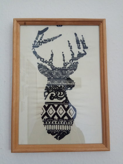 Работа «Голова оленя»