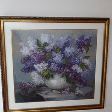 Работа «сирень в вазе»