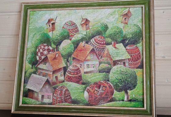 Работа «Пасхальная деревенька по картине худ. Юрия Мацик»