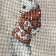 Работа «Горностай. Схема Светланы Сичкарь. Серия Зимние зверята»