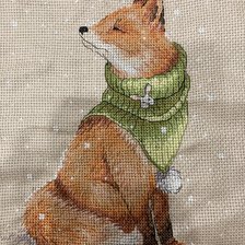 Работа ««Зимняя лисичка» схема Светланы Сичкарь»