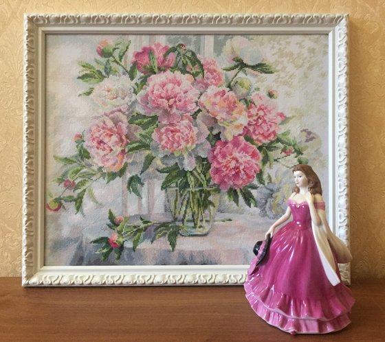 Работа «Пионы у окна.»